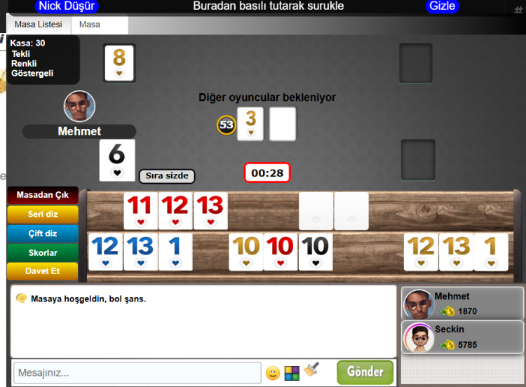 Sohbetimsin.com: Kesintisiz okey oyunu oyna