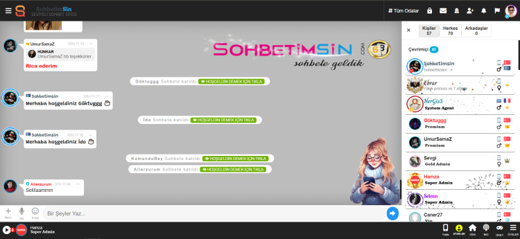 sohbetimsin.com yep yeni görünümü ile yep yeni özellikleri ile sizlerle